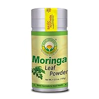 BASIC AYURVEDA Moringa Powder | 3.53 Oz (100g) | Pure & Organic Moringa Oleifera Leaf Powder | Natural Source of Vitamin C | for Joint Support