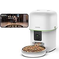 Automatic Cat Feeders with Camera - 5G WiFi App Control 1080 HD Video with Night Vision, 2-Way Audio 2L/4L Cat Food Dispenser Easy to Use and Clean, Timed Pet Feeder Also for Dogs