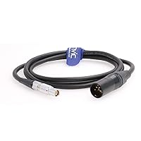 Eonvic Male 4 Pin XLR to 6 Pin Female 1B Power Cable for Red Scarlet & Epic