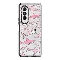 CASETiFY Impact Case for Samsung Galaxy Z Fold 3 - Pink Sharks - Clear Black