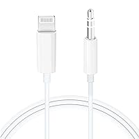 iSkey [Apple MFi Certified] Aux Cord for iPhone, Lightning to 3.5mm Aux Cable for Car Compatible with iPhone 14 13 12 11 XS XR X 8 7 iPad iPod for Car Home Stereo, Speaker, Headphone, Support All iOS