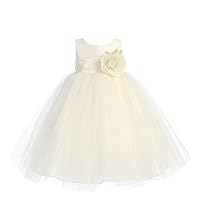 Girl's Blossom Poly Silk Bodice & Tulle Skirt Flower Girl Dress