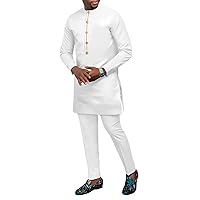 Tracksuit Men African Suits Shirts and Trouser 2 Piece Set Long Sleeve Plus Size Attire Dashiki Clothes