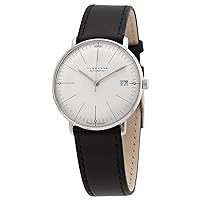 JUNGHANS Max Bill 027/4105.02 Small Automatic Watch Black/Silver, Strap.