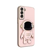 Fashion Creative Cute Astronaut Bracket TPU Phone case for Samsung Galaxy A12 A13 A22 A23 A32 4G 5G Bumper Popular Spaceman Stand Shockproof Protective Back Cover(Pink,A13 4G)