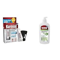 Kerasal Nail Renewal and Nail File Combo Pack, Restores Appearance of Discolored or Damaged Nails & Daily Defense Foot Wash Daily Cleanser for Feet, 12 Ounce