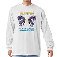 Sick of Society Long Sleeve T-Shirt - Gifts for Men - Street Art Lovers Gifts