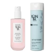 Yon-Ka Lait Nettoyant Cleanser and Lotion PS Toner Set, Gentle Milk Cleanser & Makeup Remover, Toner for Dry or Sensitive Skin