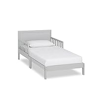 Brookside Toddler Bed In Pebble Grey, Greenguard Gold /JPMA Certified, Low To Floor Design, Non-Toxic Finish, Safety Rails, Made Of Pinewood