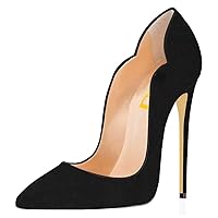 FSJ Women Classic Pointed Toe High Heels Sexy Stiletto Pumps Office Lady Casual Dress Party Prom Shoes Size 4-15 US