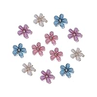 12 Pieces Mini Hair Claw Clips Flower Hair Clips Mini Hair Clips Daisy Hair Clips Flower Clips Barrettes Small Hair Clips Hair Accessories for Women Girls,Mixed 4 Colors