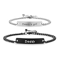 Dad Daddy's Girl/Mother Daughter Matching Set Bracelet Dad/Mom Gift From Daughter Fathers Day Dad Birthday Gift For Dad