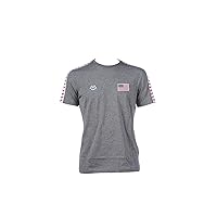 ARENA Men's Team T-Shirt Short Sleeve Crew Neck Slim Fit Casual Cotton Top Athletic Retro Vintage Logo Tee