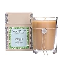 VOTIVO 6.8oz Aromatic Soy Blend Highly Fragranced Home Decor Jar Candle-Bamboo Leaf