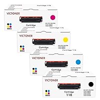 118 Toner Cartridges 4-Pack Compatible Replacement for Canon 118 Toner Cartridges imageCLASS MF8580 MF726 MF8350 MF8380 MF729 LBP7660 LBP7200 Printer