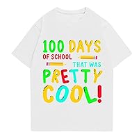 Teacher Shirts for Women 100 Days of School Shirt Inspirational Graphic Tees Tops Short Sleeve T-Shirt Tee Tops