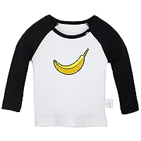 Fruit Banana Cute Novelty T Shirt, Infant Baby T-Shirts, Newborn Long Sleeves Graphic Tee Tops