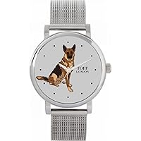 Brown German Shepherd Watch Ladies 38mm Case 3atm Water Resistant Custom Designed Quartz Movement Luxury Fashionable