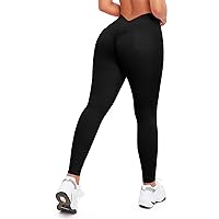 FITTOO Women's High Waisted Bottom Scrunch Leggings Ruched Yoga Pants Push up Butt Lift Trousers Workout Tights