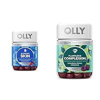 OLLY Glowing Skin Gummy, 25 Day Supply (50 Count), Plump Berry, Hyaluronic Acid, Collagen & Flawless Complexion Gummy, Clear and Healthy Skin Support, Vitamins E, A, Zinc, Chewable Supplement