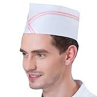 Hyzrz 10 Pcs Disposable Chef Hats Non-Woven Paper Fiber Boat Cap for Kids, Adults, Adjustable Restaurant Kitchen Caps Bulk Set (White)