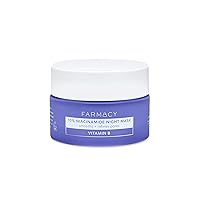 10% Niacinamide Facial Mask - Smoothing & Hydrating Skin Care Face Mask - Panthenol & Niacinamide Cream - Overnight Face Mask, 25 ml