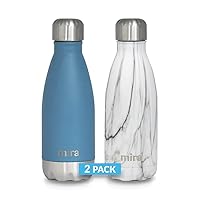 MIRA 12 oz 2 Pack Stainless Steel Vacuum Insulated Kids Water Bottle - Double Walled Cola Shape Thermos - 24 Hours Cold, 12 Hours Hot - Reusable Metal Water Bottle - Leak-Proof Sports Flask