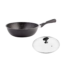 MEIYITIAN Non-stick Pan Frying Pan Without Oily Smoke Deep Frying Pan Dual Purpose Gas Stove Induction Cooker Universal 24CM