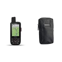 Garmin GPSMAP 66i, GPS Handheld and Satellite Communicator, Featuring TopoActive Mapping and inReach Technology & Universal Carrying Case 010-10117-02