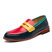 Men's Dress Penny Loafers Comfort Business Casual Slip-on Loafer Shoe Multicolor for Office Daily Walking Driving Shoes