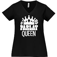inktastic Parlay Queen- Sports Betting Women's Plus Size V-Neck