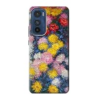R3342 Claude Monet Chrysanthemums Case Cover for Motorola Edge 30