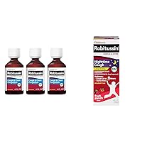 Robitussin Children's Grape DM Cough Medicine 3-Pack and Fruit Punch Nighttime Cough Syrup