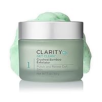 ClarityRx Get Clean Crushed Bamboo Facial Exfoliator, Plant Based Exfoliating Face Scrub for All Skin Types, Paraben Free, Natural Skin Care (1.7 oz)