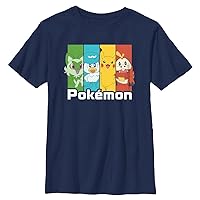 Pokemon Kids Four Friends Boys Short Sleeve Tee Shirt