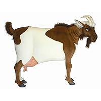 HANSA Life-Size Ride-On Goat Stuffed Plush Animal, Brown & White