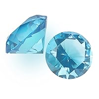 12 Pcs 18mm Acrylic Craft Diamond Gems, Artificial Diamond Faux Gems Crystal Treasure Gems for DIY Crafts Vase Fillers Wedding Birthday Party Decoration Favor,Blue