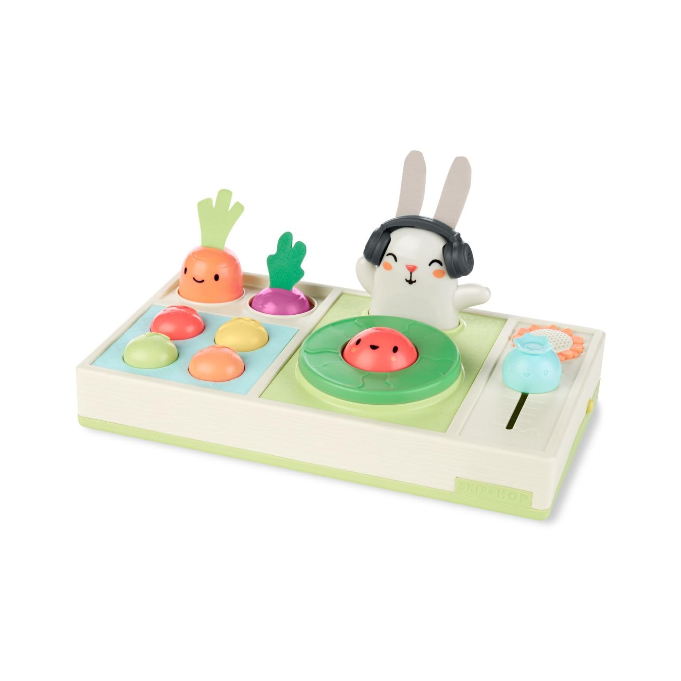 Skip Hop Baby Musical DJ Set Toy with Lights, Songs, Sound Effects, and Soft Textures, Farmstand Let The Beet Drop DJ Set