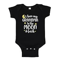 I Love My Grandma To The Moon And Back Baby Bodysuit One Piece Toddler T-Shirt Indian Cute Grandmother Gift