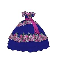 Mollybridal Black Ball Gown Prom Dresses Off Shoulder Velvet Hot Pink Floral Flower Corset Quinceanera Evening Dress 2024