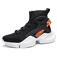 Men's Running Shoes, Thick Bottom, Lightweight, Breathable, Anti-Slip, Fashion, Outdoor, Casual, Autumn, Winter, Daily Use, Easy to Walk