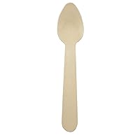 PacknWood - 210CCB11- disposable wooden spoons -wood compostable spoon - cooking wood spoon - wooden spoon for cooking - single wooden spoon- (4.33