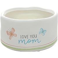 Pavilion Gift Company - Love You Mom - 8 Ounce Surprise Hidden Message Natural Soy Wax Candle Jasmine Scented, 1 Count, 4.5 x 4.5 x 2.75-Inches