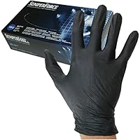 BKNF104, SemperForce Black Nitrile Glove, 4 mil, Powder-Free, L, 100 per Box