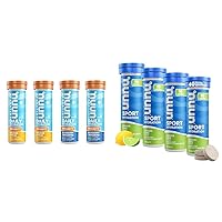 Hydration Immunity Tablets with Vitamin C Sport Electrolyte Tablets, Blueberry Tangerine + Lemon Lime, 2 4-Packs (80 Servings)