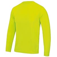 Mens Long Sleeves Crew Neck Cool T Shirt Adult Plain Casual Sports Gym Wear Tees