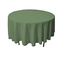 500TC Egyptian Cotton Set of 2 Piece Round Shape Tablecloth for Kitchen Dining l Decoration l Parties (60 inch Diameter, Moss)