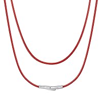 ChainsHouse Waterproof Braided Leather Cord Chain Necklace, Men Women DIY Woven Wax Rope Chain for Pendant, Customize Available, 2/3mm Width, 16