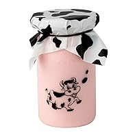 4.5 Inch x 4 Inch Yogurt Jar Wrappers 500 With Rubber Band Wrappers For Pudding Containers - Grease Resistant Disposable Cow Print Plastic Chia Pudding Jar Covers Reuseable