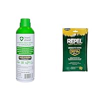 Permethrin Spray Repels Ticks, Fleas 60 Days & Repel DEET Mosquito Wipes Repel Listed Insects 10 Hours Travel Pack